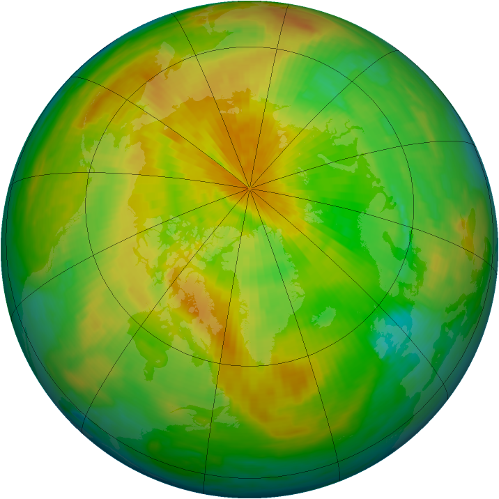 Arctic ozone map for 08 April 1993
